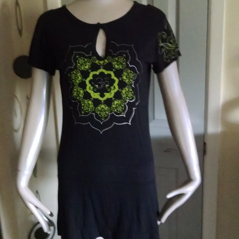 CHOPPED COUTOURE Black Short Sleeve Top Shirt